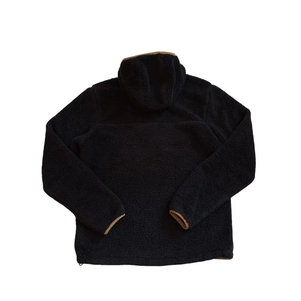 The North Face Fleece Pullover Mens Size Small Black Campshire Hooded 1/2 Zip